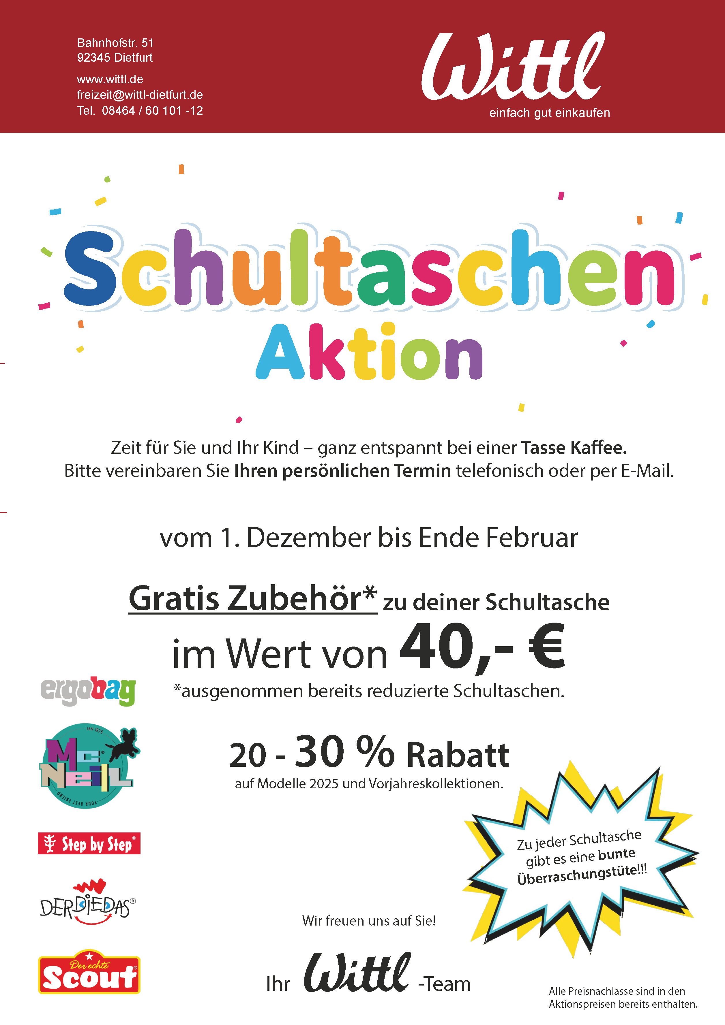 Schultaschen Aktion